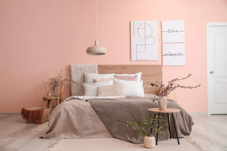 Kolor różowy w sypialni - różowa sypialnia